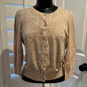 BR Beige Button-Front Women’s Sweater